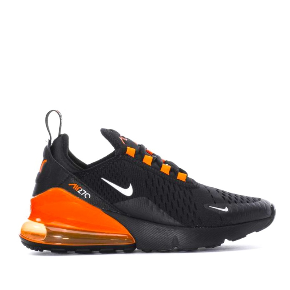 Nike Air Max 270 Black Orange Tile Brand New